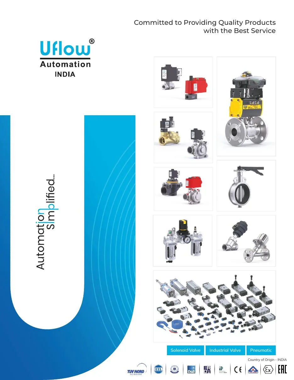 Uflow solenoid valves, industrial process valves and pneumatic automation catalog
